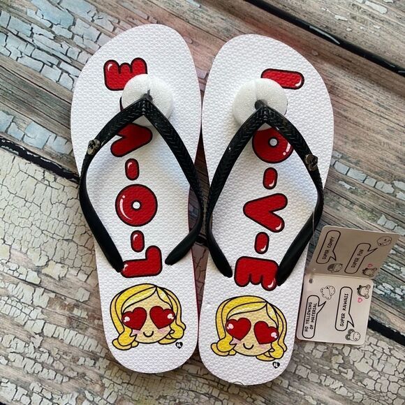 Harajuku Lovers by Gwen Stefani LOVE Flip Flops - Picture 3 of 5